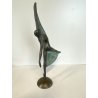 PICCOLA SCULTURA BALLERINA BRONZO Mariani CAGGIATI FIGURA DANZA 27 cm/h '900