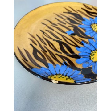 SERVIZIO CAFFE Art Decò 19 PEZZI MAIOLICA SPICA Albisola DECORO FLOREALE BLU '30