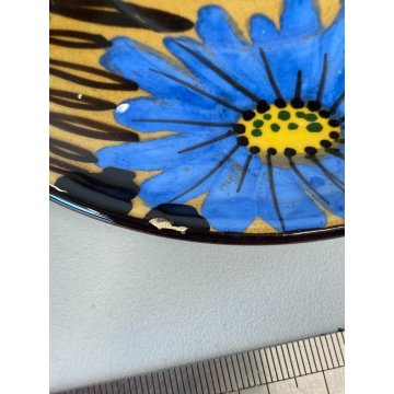SERVIZIO CAFFE Art Decò 19 PEZZI MAIOLICA SPICA Albisola DECORO FLOREALE BLU '30