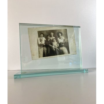 PORTAFOTOGRAFIE CRISTALLO MOLATO 18x13cm STILE FONTANA ARTE MID CENTURY MODERN
