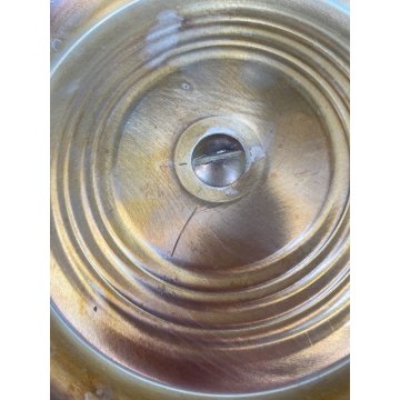 ALZATA Christofle VETRO METALLO SILVERPLATED Plateau à Fromage ø 31x11 cm/h '50s