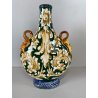 ANTICA FIASCHETTA DEL PELLEGRINO MAIOLICA POLICROMA GROTTESCHE ITALIAN POTTERY