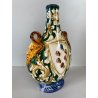 ANTICA FIASCHETTA DEL PELLEGRINO MAIOLICA POLICROMA GROTTESCHE ITALIAN POTTERY