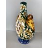 ANTICA FIASCHETTA DEL PELLEGRINO MAIOLICA POLICROMA GROTTESCHE ITALIAN POTTERY