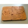 SCULTURA DESIGN ENZO MARI 1957 16 ANIMALI PUZZLE 3015D 1957 DANESE RESINA ITALY