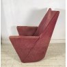POLTRONA DESIGN Armilla Burkard Voghterr Arflex 1980 ARMCHAIR STOFFA BORDEAUX
