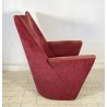 POLTRONA DESIGN Armilla Burkard Voghterr Arflex 1980 ARMCHAIR STOFFA BORDEAUX