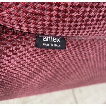 POLTRONA DESIGN Armilla Burkard Voghterr Arflex 1980 ARMCHAIR STOFFA BORDEAUX