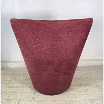 POLTRONA DESIGN Armilla Burkard Voghterr Arflex 1980 ARMCHAIR STOFFA BORDEAUX