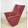 POLTRONA DESIGN Armilla Burkard Voghterr Arflex 1980 ARMCHAIR STOFFA BORDEAUX