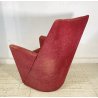 POLTRONA DESIGN Armilla Burkard Voghterr Arflex 1980 ARMCHAIR STOFFA BORDEAUX