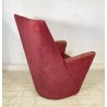 POLTRONA DESIGN Armilla Burkard Voghterr Arflex 1980 ARMCHAIR STOFFA BORDEAUX
