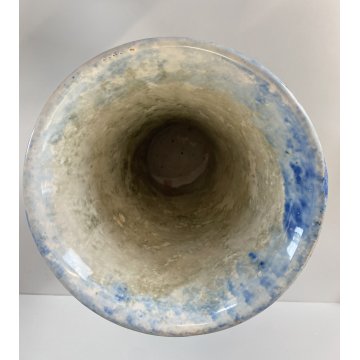 VASO CERAMICA FORMA TROMBA DECORO ISTORIATO RINASCIMENTALE FIGURA MORO TURBANTE