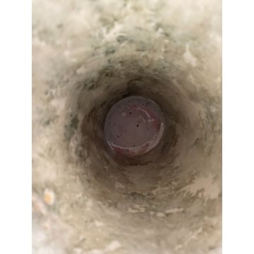 VASO CERAMICA FORMA TROMBA DECORO ISTORIATO RINASCIMENTALE FIGURA MORO TURBANTE