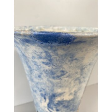 VASO CERAMICA FORMA TROMBA DECORO ISTORIATO RINASCIMENTALE FIGURA MORO TURBANTE