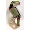 SWAROVSKI CRYSTAL Pappagallo Tucano Design GRANDE STATUA UCCELLO PARROT FIGURE