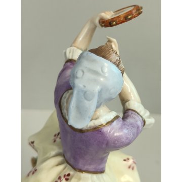 SCULTURA Contadina Pecora STATUINA CERAMICA BIANCA Ginori Capodimonte EPOCA '900