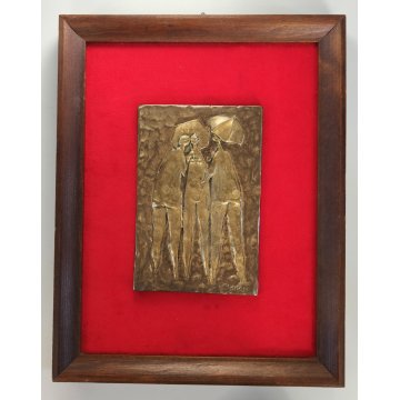 Luciano Morosi BASSORILIEVO OTTONE, Bagnanti QUADRO SCULTURA epoca '900 FORMELLA