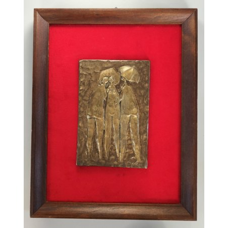 Luciano Morosi BASSORILIEVO OTTONE, Bagnanti QUADRO SCULTURA epoca '900 FORMELLA