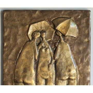 Luciano Morosi BASSORILIEVO OTTONE, Bagnanti QUADRO SCULTURA epoca '900 FORMELLA