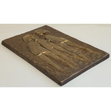 Luciano Morosi BASSORILIEVO OTTONE, Bagnanti QUADRO SCULTURA epoca '900 FORMELLA