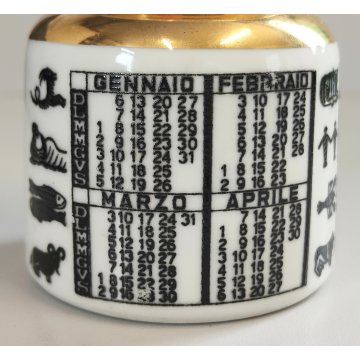 PRESS PAPIER CERAMICACalendario Perpetuo ZODIACO 1957 Fornasetti CORISIA Italia