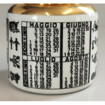 PRESS PAPIER CERAMICACalendario Perpetuo ZODIACO 1957 Fornasetti CORISIA Italia