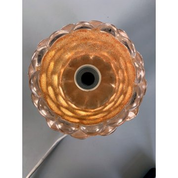 LAMPADA ABATJOURS Barovier&Toso VETRO MURANO PARALUME LENTI BOLLE ARANCIONE '70