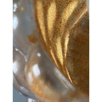 LAMPADA ABATJOURS Barovier&Toso VETRO MURANO PARALUME LENTI BOLLE ARANCIONE '70