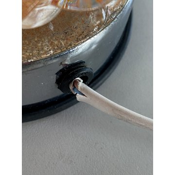 LAMPADA ABATJOURS Barovier&Toso VETRO MURANO PARALUME LENTI BOLLE ARANCIONE '70