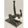 ANTICA SCULTURA BRONZO De Albertis EPOCA 800 figura dinamica STATUA NUDO UOMO