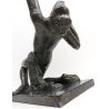 ANTICA SCULTURA BRONZO De Albertis EPOCA 800 figura dinamica STATUA NUDO UOMO