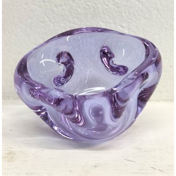 SVUOTATASCHE Vetro Murano ALESSANDRITE posacenere DESIGN BOLLE anni 70 VINTAGE