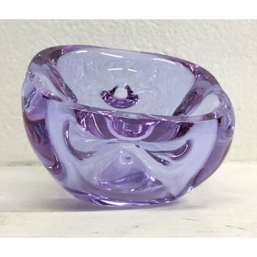 SVUOTATASCHE Vetro Murano ALESSANDRITE posacenere DESIGN BOLLE anni 70 VINTAGE