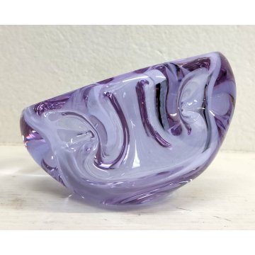 SVUOTATASCHE Vetro Murano ALESSANDRITE posacenere DESIGN BOLLE anni 70 VINTAGE