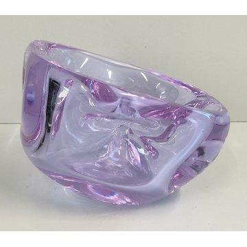 SVUOTATASCHE Vetro Murano ALESSANDRITE posacenere DESIGN BOLLE anni 70 VINTAGE