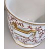 CENTROTAVOLA Porcellana SEVRES Francia CACHEPOT DIPINTO FIORI ORO Vaso Anfora