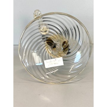 FIGURA RINASCIMENTALE Salviati VETRO SOFFIATO MURANO VERDE AVVENTURINA ORO '50