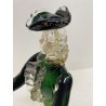 FIGURA RINASCIMENTALE Salviati VETRO SOFFIATO MURANO VERDE AVVENTURINA ORO '50