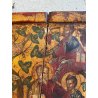 ICONA RUSSA RELIGIOSA GESU' DODICI  APOSTOLI La vera vite LEGNO ARTE SACRA XVIII
