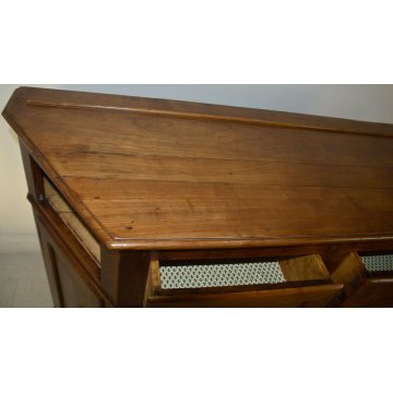 ANTICA CREDENZA SCANTONATA epoca 800 LEGNO CILIEGIO ANCIENT WOODEN FURNITURE
