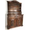 ANTICA PIATTAIA CREDENZA SETTECENTO BAROCCO PIEMONTESE PATINA ORIGINALE 700 NOCE
