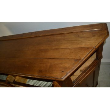 ANTICA CREDENZA SCANTONATA epoca 800 LEGNO CILIEGIO ANCIENT WOODEN FURNITURE