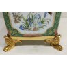 GRANDE VASO ANFORA Porcellana Kaiser DIPINTO Fiori Uccelli CHINOISERIE W Germany