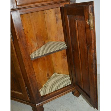 ANTICA CREDENZA SCANTONATA epoca 800 LEGNO CILIEGIO ANCIENT WOODEN FURNITURE