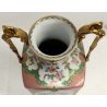GRANDE VASO ANFORA Porcellana Kaiser DIPINTO Fiori Uccelli CHINOISERIE W Germany