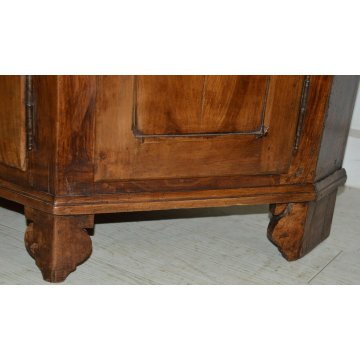 ANTICA CREDENZA SCANTONATA epoca 800 LEGNO CILIEGIO ANCIENT WOODEN FURNITURE