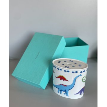 SALVADANAIO PORCELLANA Tiffany&Co. "Dinosaurus"  BANK CON  SCATOLA 14 cm/h  2007