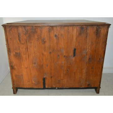 ANTICA CREDENZA SCANTONATA epoca 800 LEGNO CILIEGIO ANCIENT WOODEN FURNITURE