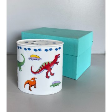 SALVADANAIO PORCELLANA Tiffany&Co. "Dinosaurus"  BANK CON  SCATOLA 14 cm/h  2007